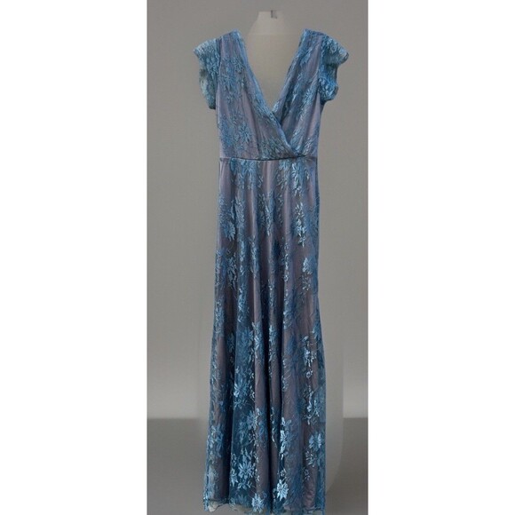 Tiffany Rose Eden Maternity Dress Caspian Blue 0-US 2/4 Baby Doll Lace Romantic - Picture 3 of 10